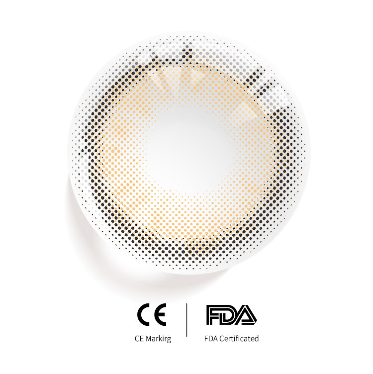 Heart Brown Colored Contact Lenses