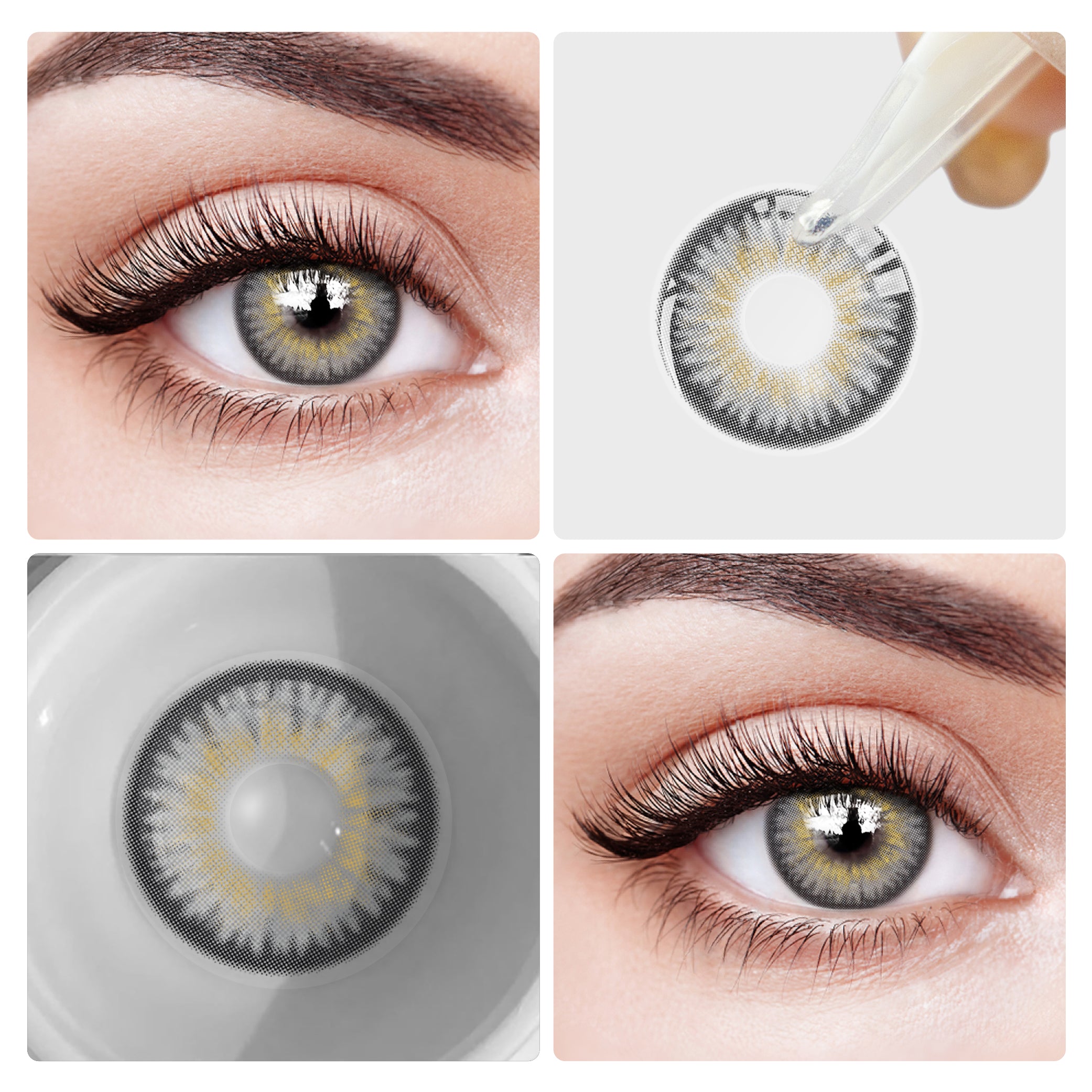 Eyesfav Kaleidoscope Gray Colored Contact Lenses