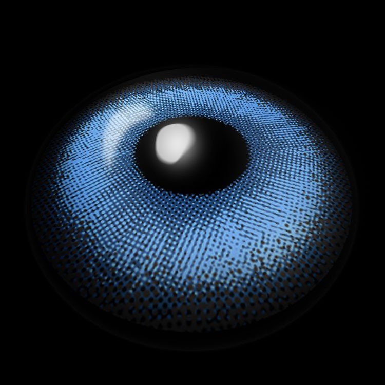 HaloPop Blue Contact Lenses 3D Display