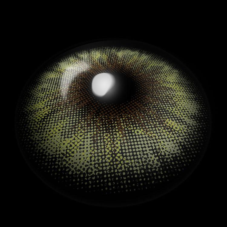 Meadow Green Colored Contact Lenses 3D Display