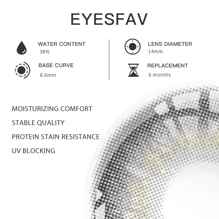 EYESFAV Apricity Gray Contact Lenses Parameters