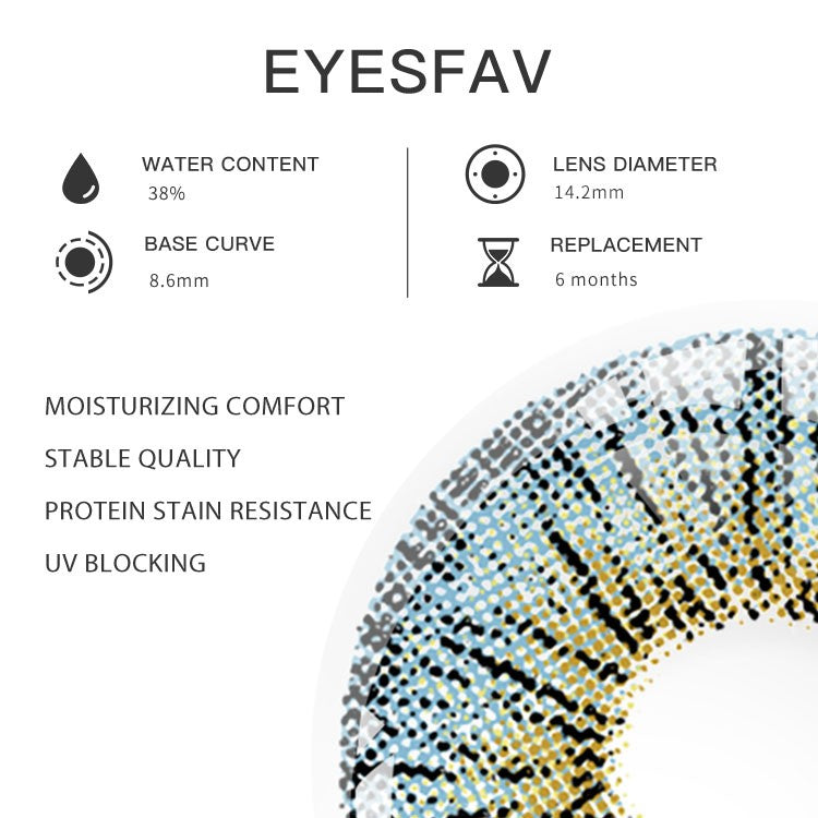 EYESFAV LumiRay Blue Contact Lenses Parameters