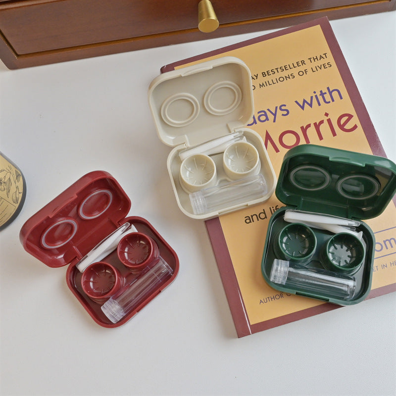 Vintage Vibes Red, Green, White Contact Lens Case