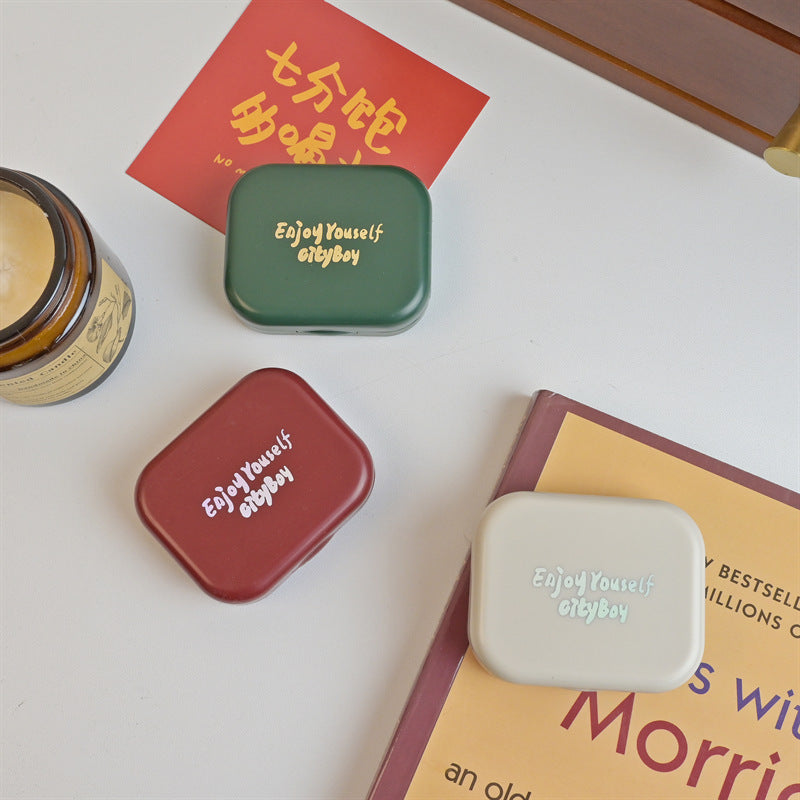 Vintage Red, Green, White Contact Lens Case