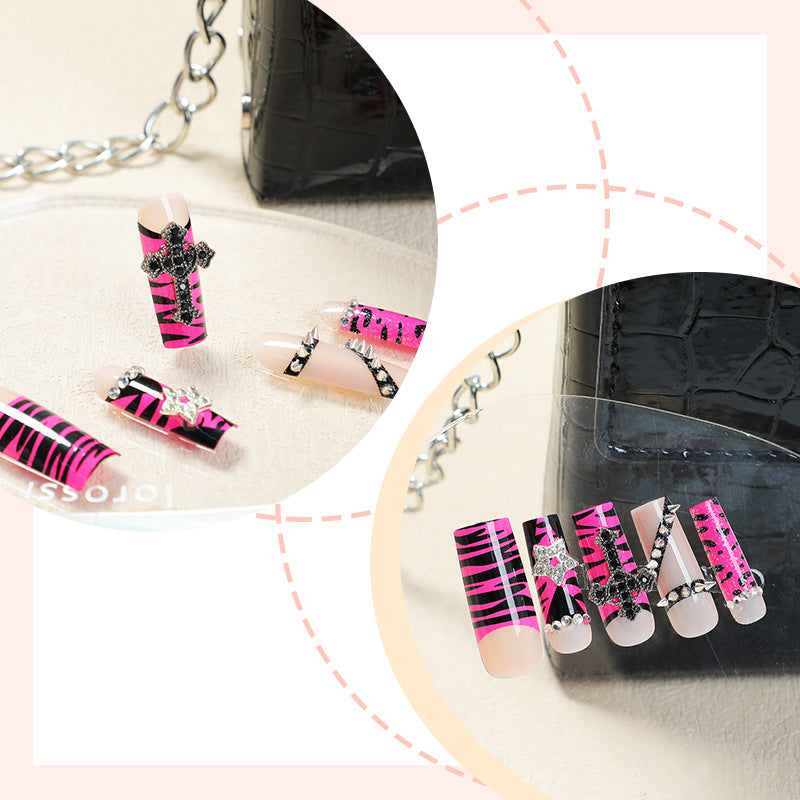 Rose Pink Crusaders Press On Nails