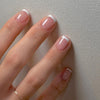 EYESFAV Classic French Pink, Short, Square Press On Nails