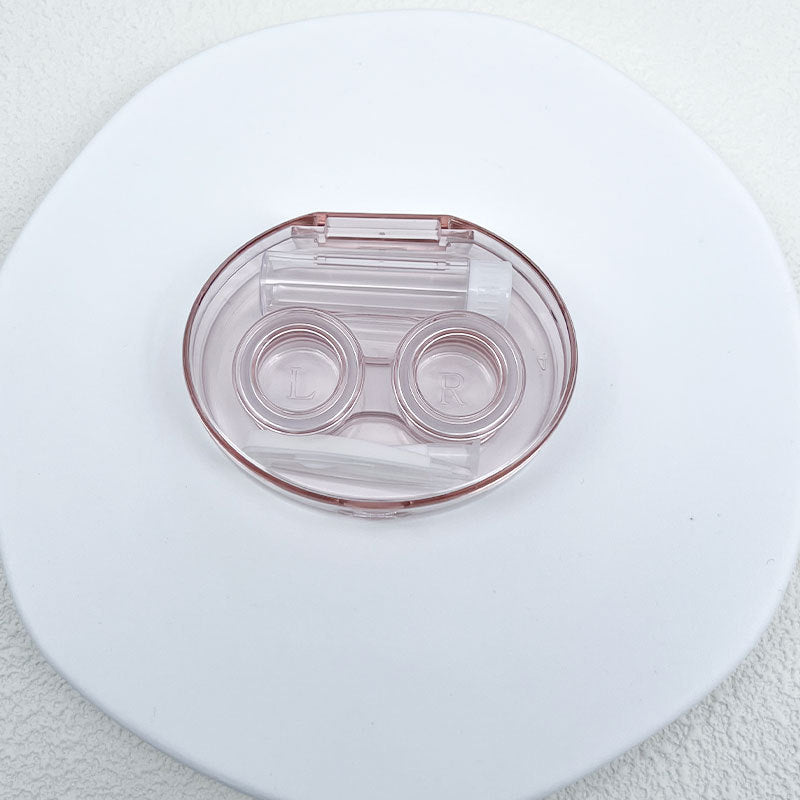 Pink Transparent Contact Lens Case