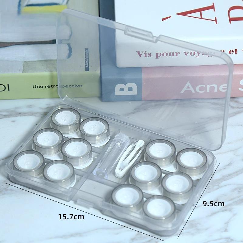 Chic Vibes 6-in-1 Gray Contact Lens Case