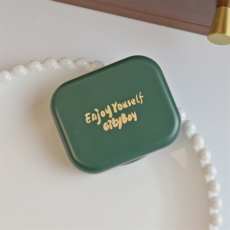 Vintage Vibes Green Contact Lens Case