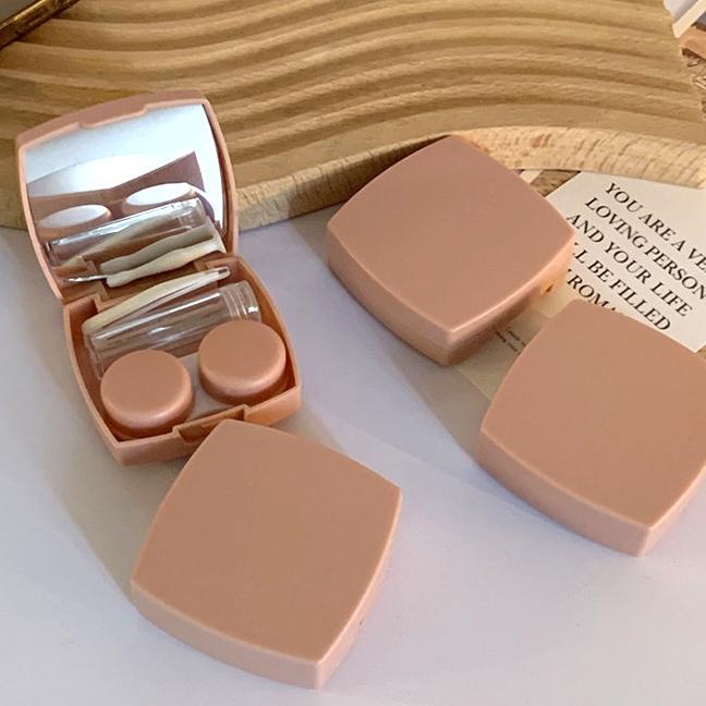 Stylish Square Pink Contact Lens Case