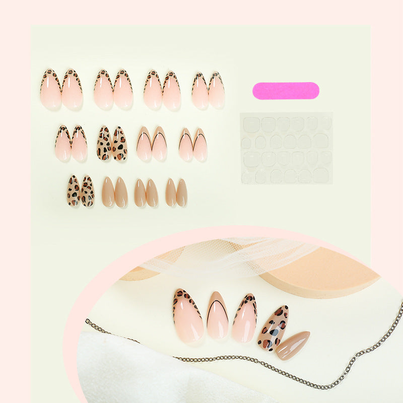 EYESFAV Pink Cheetah Press On Nails