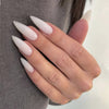 EYESFAV Ivory Blush White, Long, Almond Press On Nails