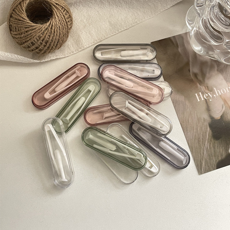 Jelly Contact Lens Transparent Green, Pink, Purple, Gray Tweezers Kit
