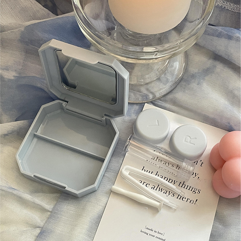 Square Gemstone Green Contact Lens Case