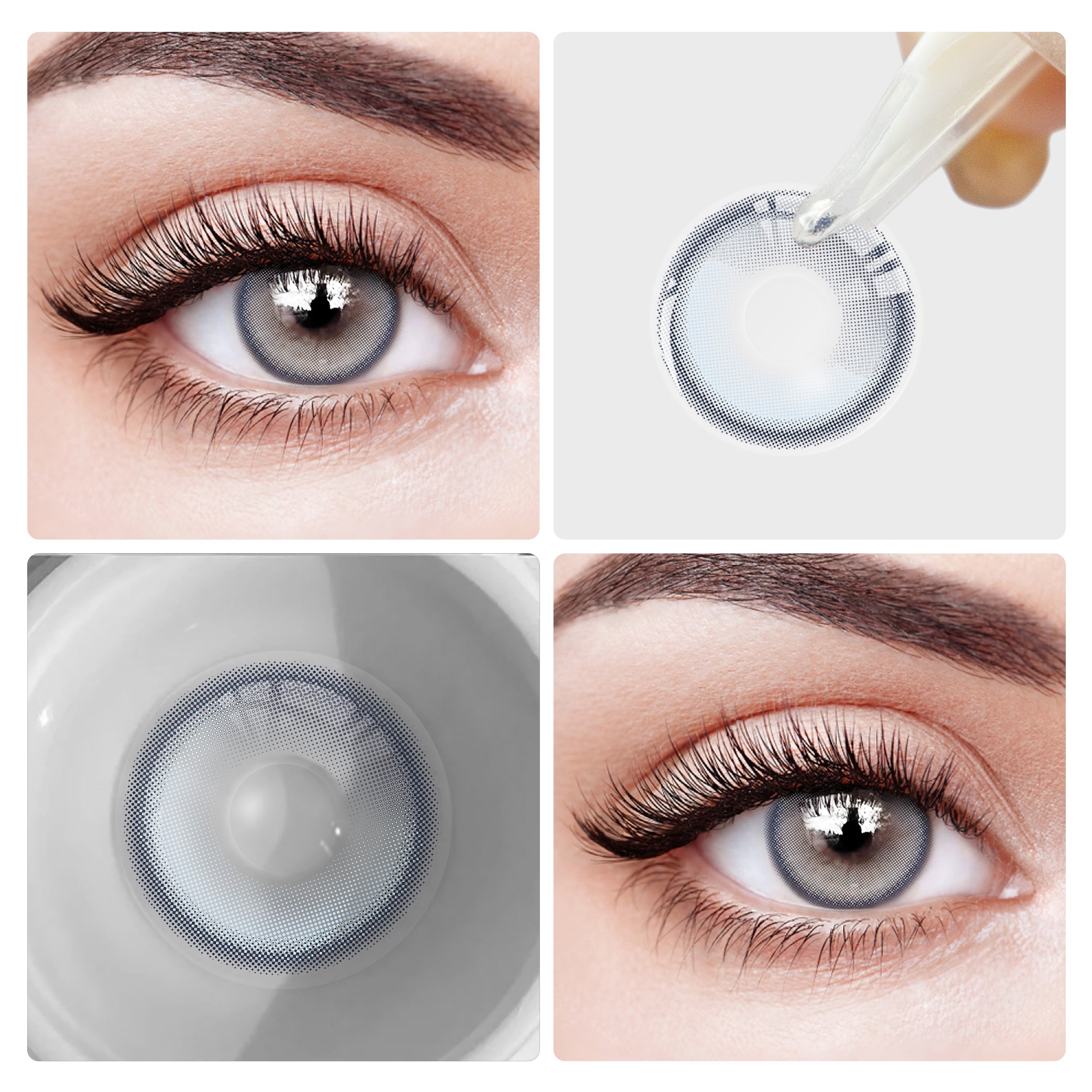 EYESFAV Airy Blue-Gy Colored Contact Lenses