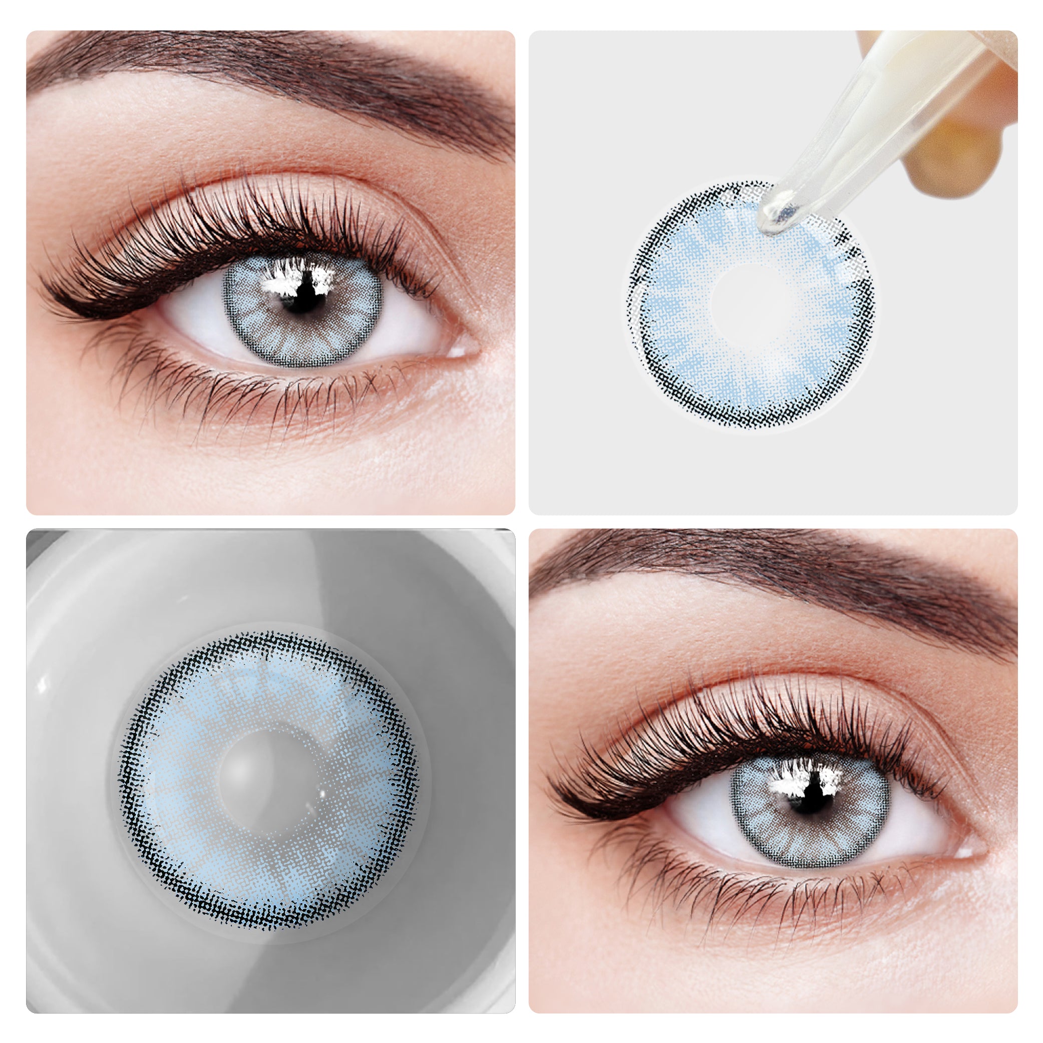 EYESFAV Echo Blue Colored Contact Lenses