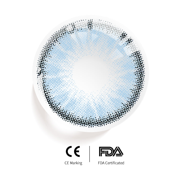 EYESFAV Echo Blue Colored Contact Lenses