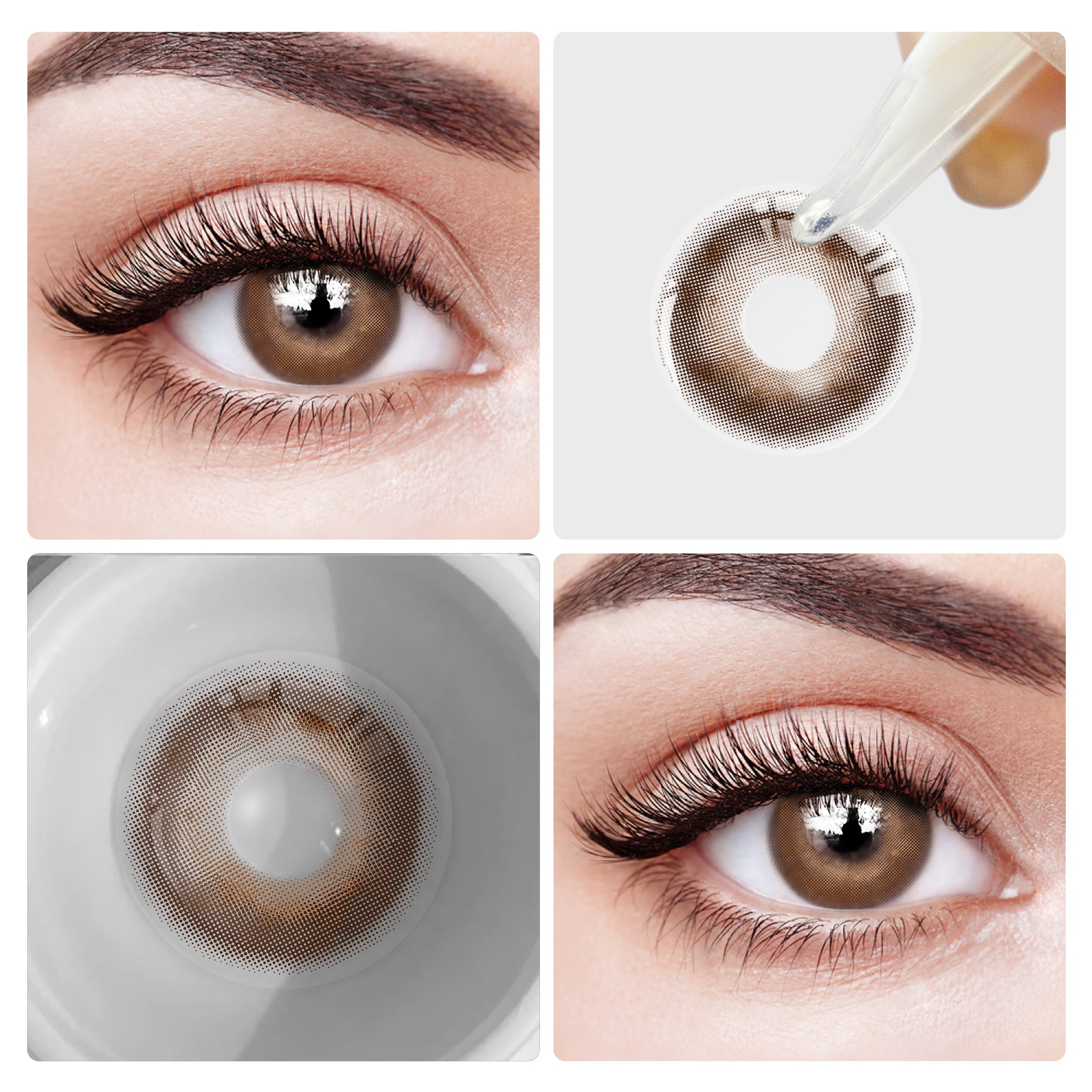EYESFAV Crush Brown Colored Contact Lenses