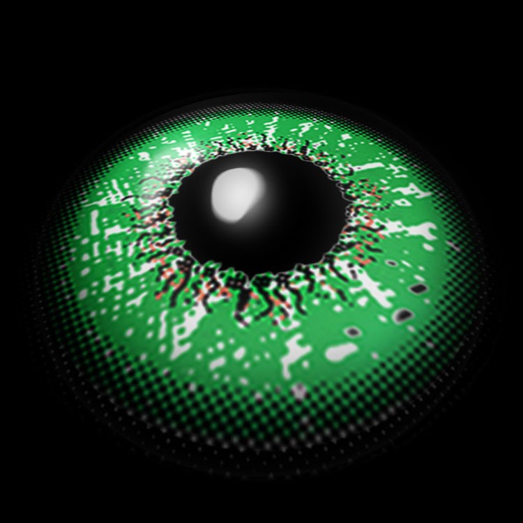 RIFT Green Contact Lenses 3D Display