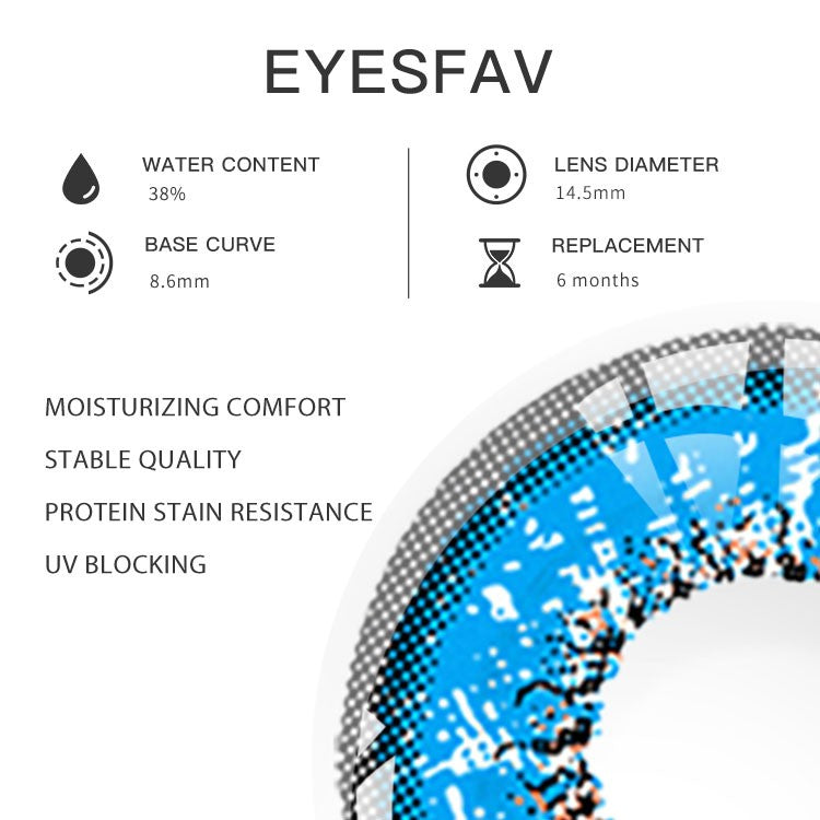 EYESFAV RIFT Blue Contact Lenses Parameters