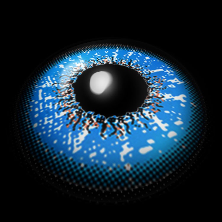 RIFT Blue Contact Lenses 3D Display