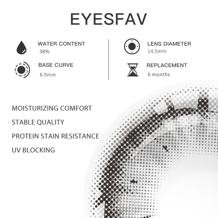 EYESFAV Petal Shadow Gray Contact Lenses Parameters