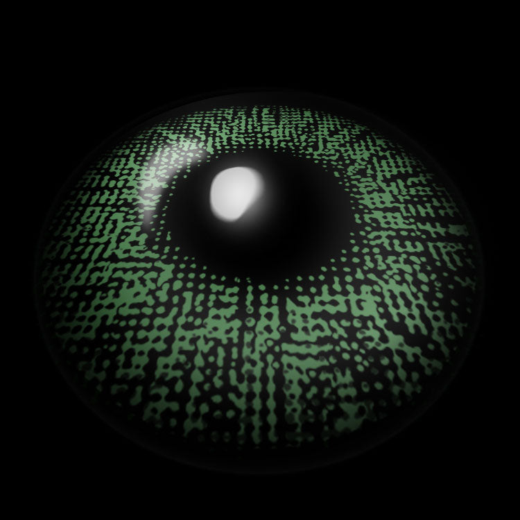 Frosted Mirage Green Contact Lenses 3D Display