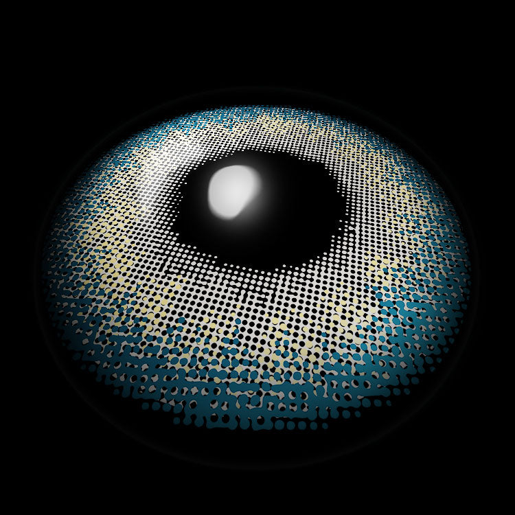 Wearing Caribbean Blue Colored Contact Lenses 3D Display