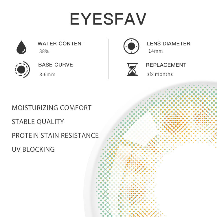 Eyesfav Daisy Brown Colored Contact Lenses Parameters