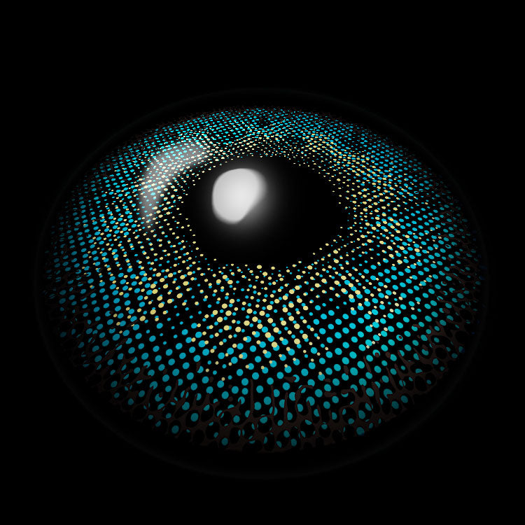 NASA Blue Natural-looking Colored Contact Lenses 3D Display