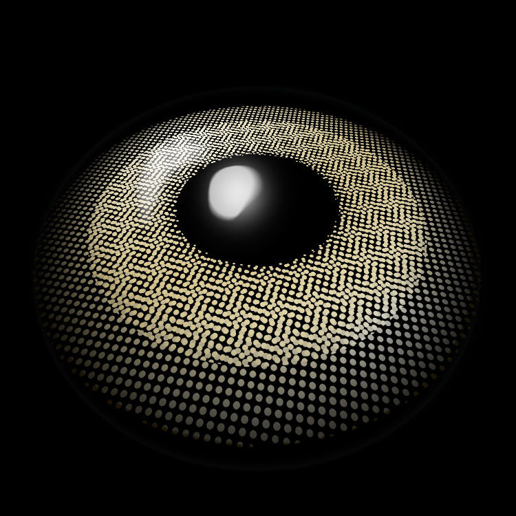 Pixel Brown Colored Contact Lenses 3D Display