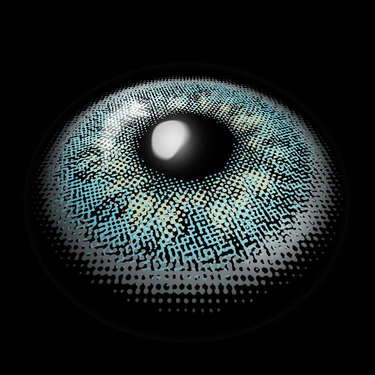 Rhone Blue Colored Contact Lenses 3D Display