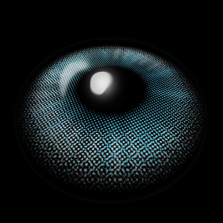 Topaz Blue Rarest Colored Contact Lenses 3D Display