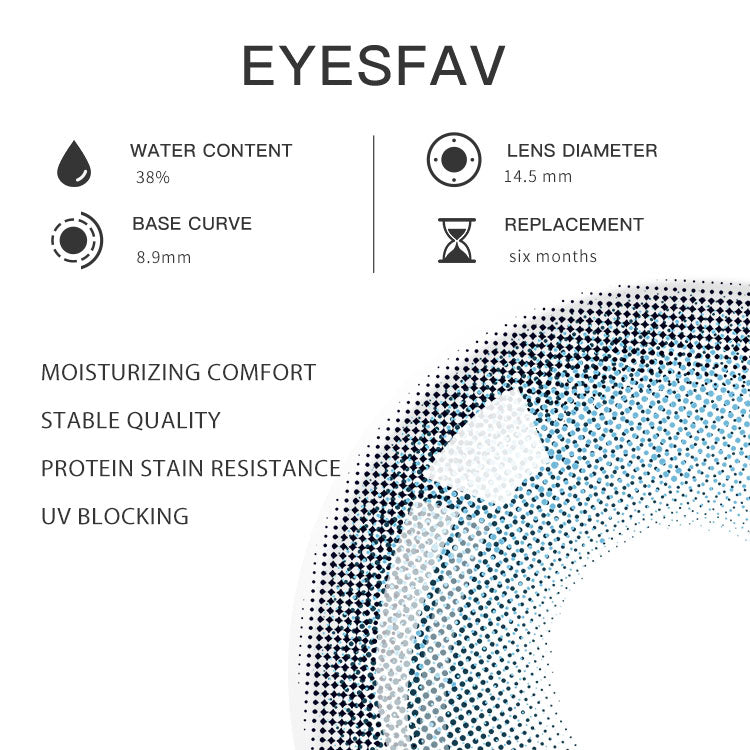Eyesfav Diving Blue Colored Contact Lenses Parameters