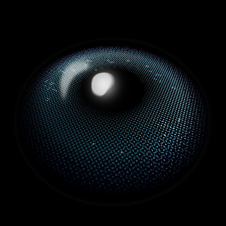 Immersing Blue Colored Contact Lenses 3D Display