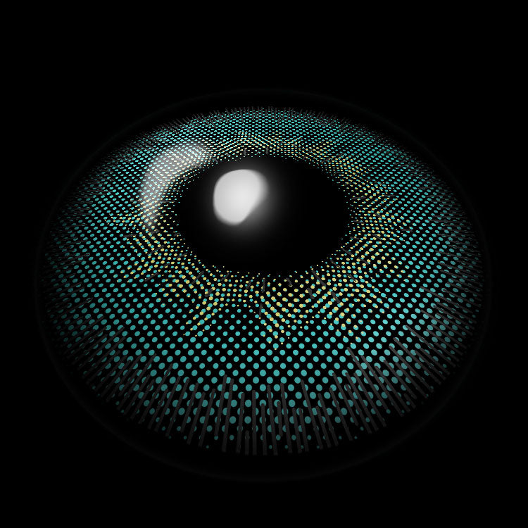 Ocean Blue Colored Contact Lenses 3D Display