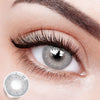 Wearing Moonbeam Gray Colored Contact Lenses
