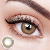 Eyes with 【Prescription】Poet Brown Colored Contact Lenses