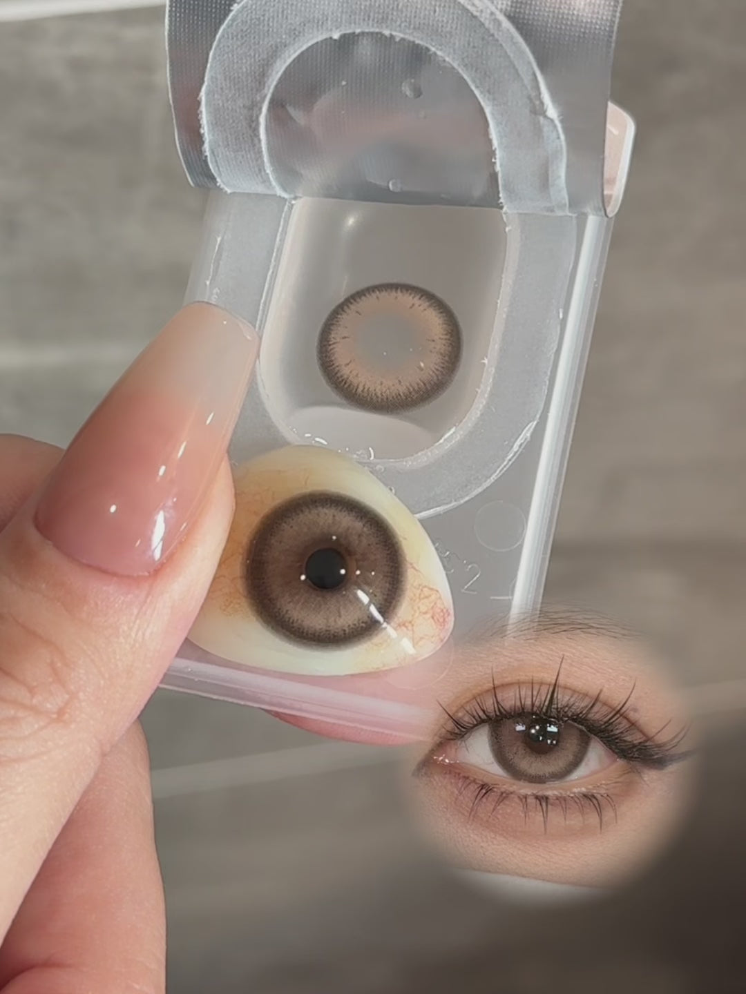 Lentes de contacto de color con reflejos marrones Glassball